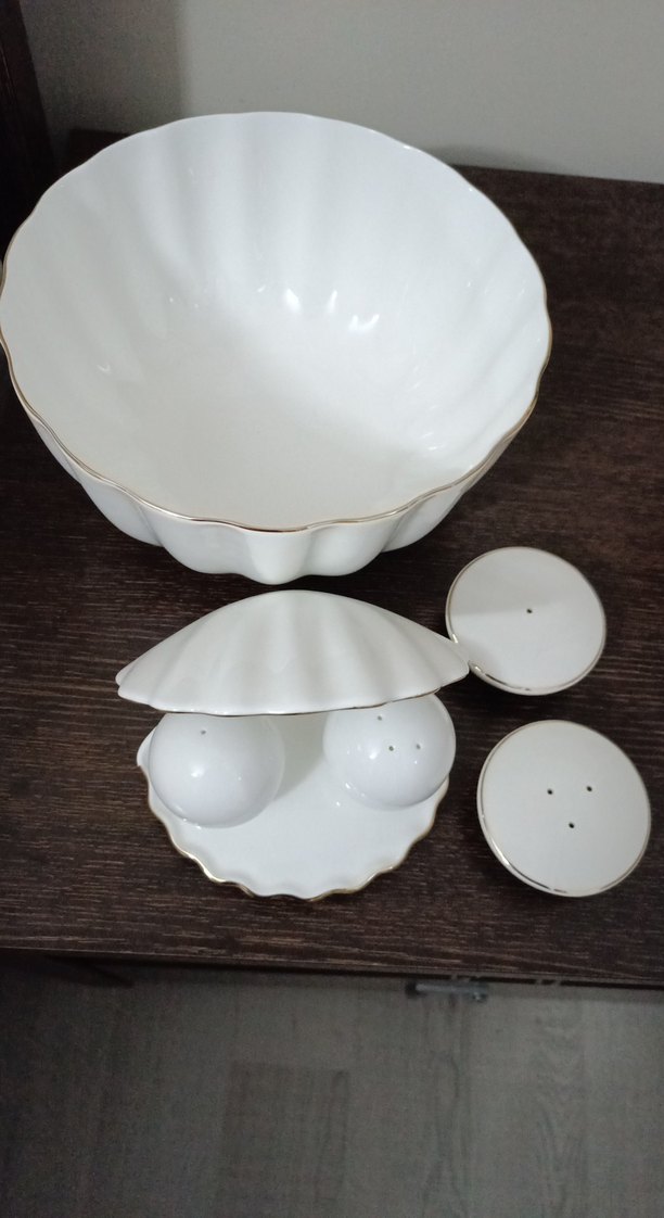 Karaca bol kase ve İncili tuzluk ve biberlik - Görsel 5