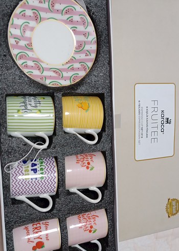 Karaca fruıtee 6 kişilik Kahve Fincan Takımı - Görsel 2