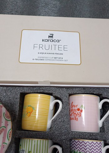 Karaca fruıtee 6 kişilik Kahve Fincan Takımı - Görsel 4