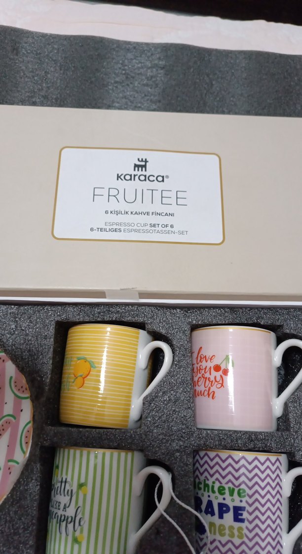 Karaca fruıtee 6 kişilik Kahve Fincan Takımı - Görsel 4