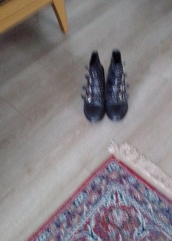 Tokalı Topuklu  siyah Deri Bot - Görsel 3