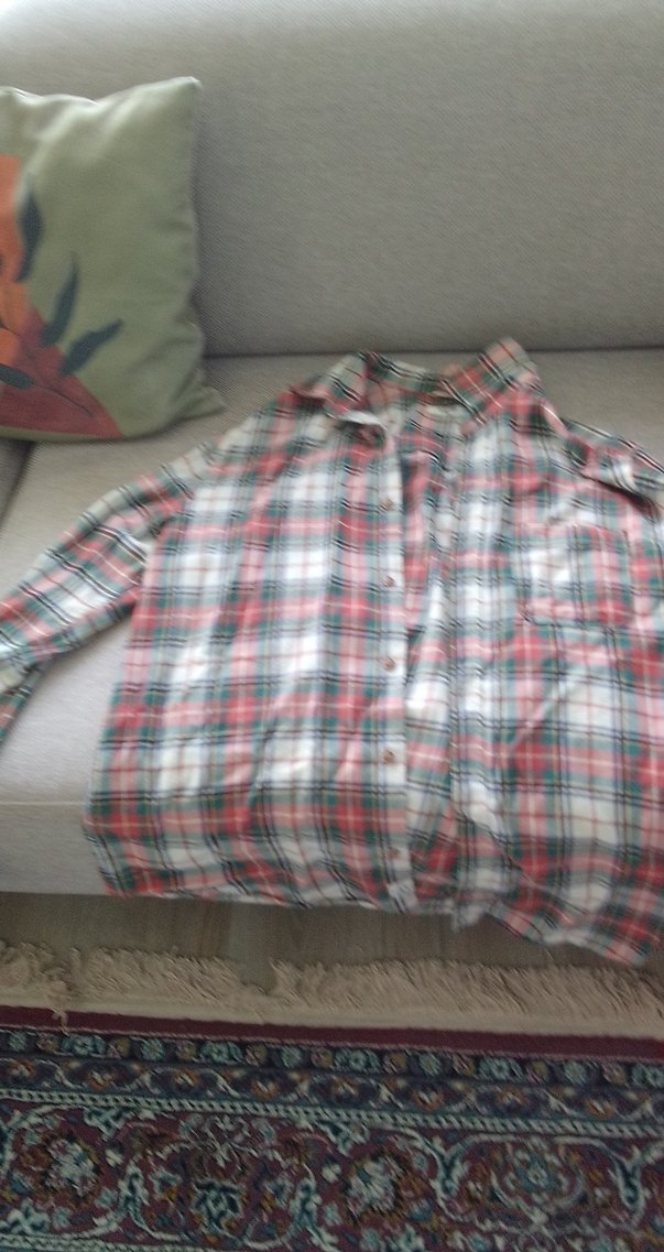 Düğmeli Çok Renkli Kadın Gömlek - Görsel 3