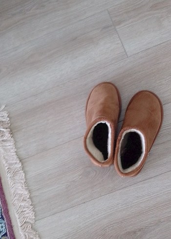 Bej Süet Kadın Günlük Düz Tabanlı Bot - Görsel 5