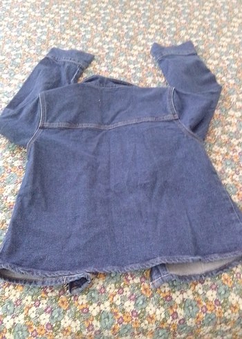 Kadın Gri Mavi Denim Fermuarlı Ceket - Görsel 8