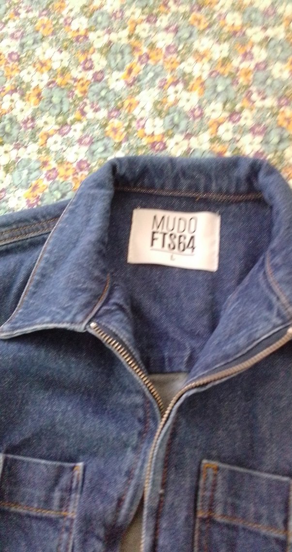 Kadın Gri Mavi Denim Fermuarlı Ceket - Görsel 4