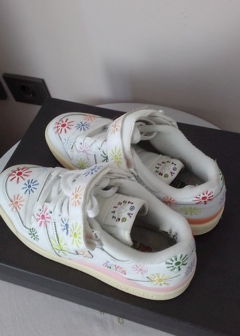 Beyaz Platform Topuklu Kadın Spor Ayakkabı - Görsel 9