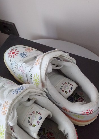 Beyaz Platform Topuklu Kadın Spor Ayakkabı - Görsel 8