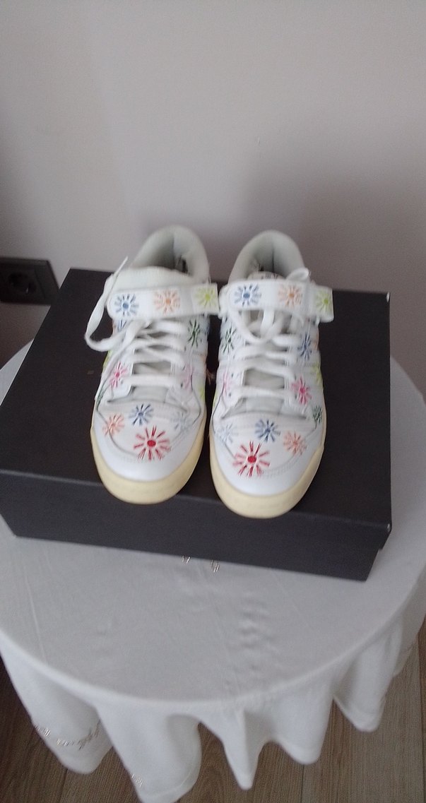 Beyaz Platform Topuklu Kadın Spor Ayakkabı - Görsel 5