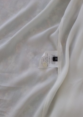 Sırt düğmeli klasik ipek gömlek,beyaz renkte - Görsel 9