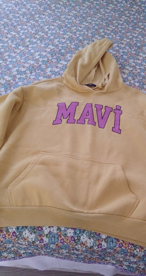 Kadın Kahverengi Kapüşonlu Sweatshirt - Görsel 4