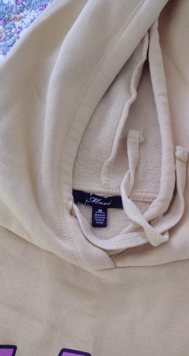 Kadın Kahverengi Kapüşonlu Sweatshirt - Görsel 5