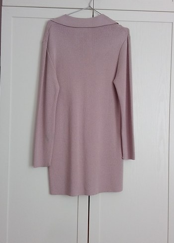 Gül kurusu Yün tunik ceket ,hirka - Görsel 7