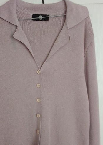 Gül kurusu Yün tunik ceket ,hirka - Görsel 5