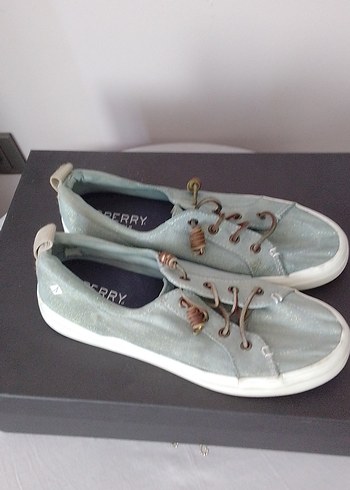 Mavi Denim Düğmeli Kadın Günlük Spor Ayakkabı - Görsel 8