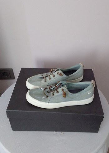 Mavi Denim Düğmeli Kadın Günlük Spor Ayakkabı - Görsel 3