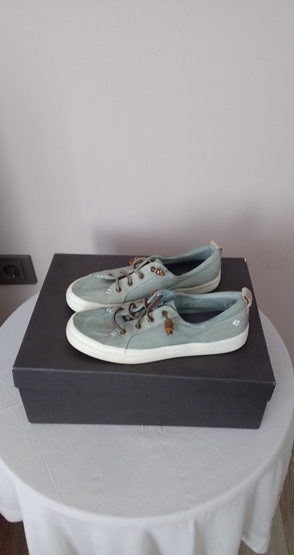 Mavi Denim Düğmeli Kadın Günlük Spor Ayakkabı - Görsel 2