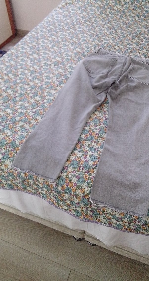 Gri Bol Kesim Kadın Denim Pantolon - Görsel 5