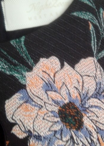 Çiçek Desenli Uzun Kollu Elbise - Görsel 8