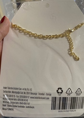 Diğer Altın Renk Zincir Detaylı Mini Kadın Kolye