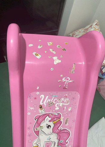 Beden Pembe Unicorn Desenli Çocuk Kaydırağı