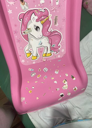 Beden Renk Pembe Unicorn Desenli Çocuk Kaydırağı