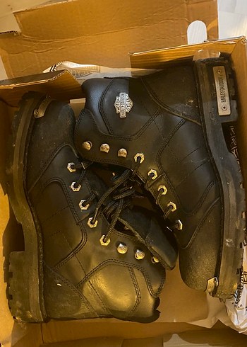 Siyah Erkek Harley Davidson Bot - Görsel 2