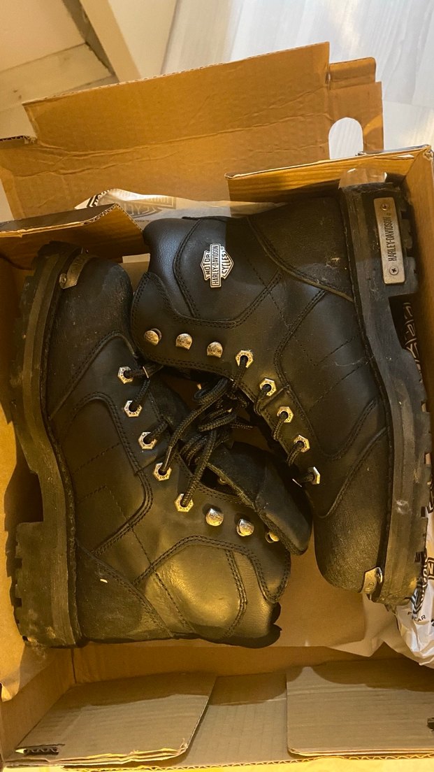 Siyah Erkek Harley Davidson Bot - Görsel 2