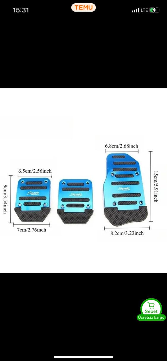Araba pedalı sport - Görsel 4