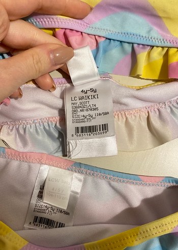 Kız Çocuk Renkli Bikini Takımı - Görsel 2