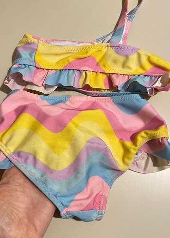 Kız Çocuk Renkli Bikini Takımı - Görsel 4