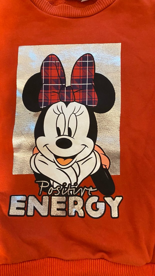 Kız Çocuk Uzun Kollu Kırmızı Sweatshirt - Görsel 2