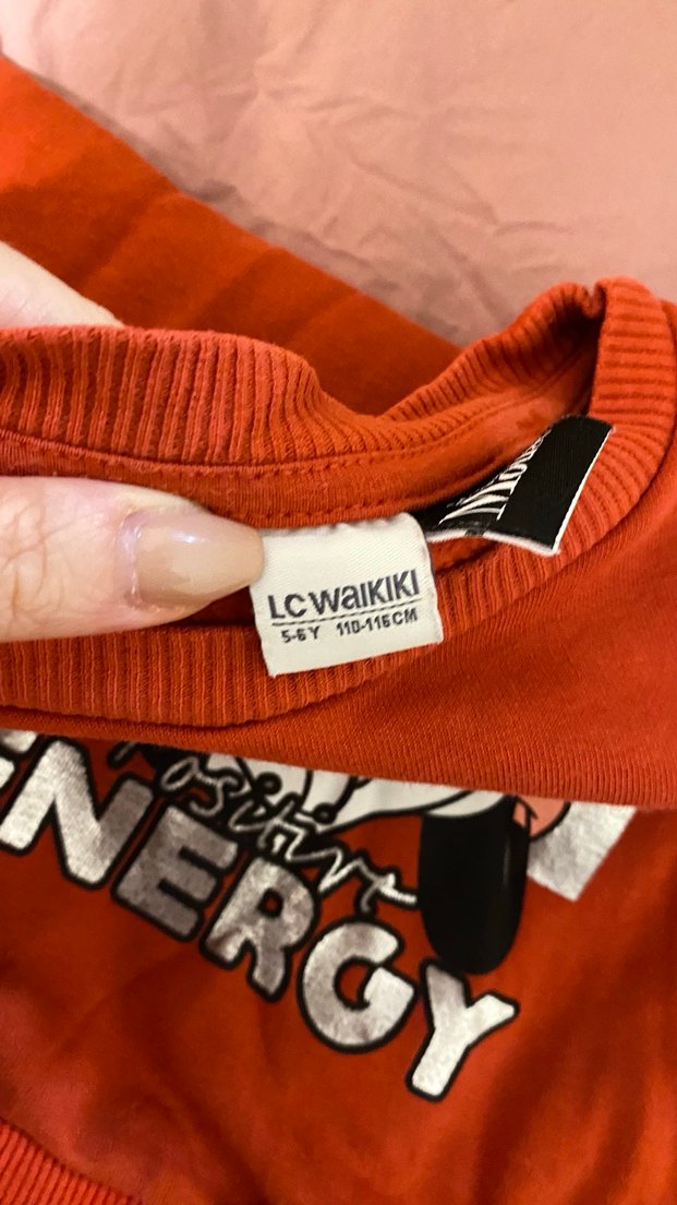 Kız Çocuk Uzun Kollu Kırmızı Sweatshirt - Görsel 3