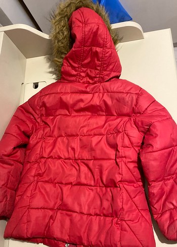 Kürklü Kapüşonlu şişme Mont - Görsel 6