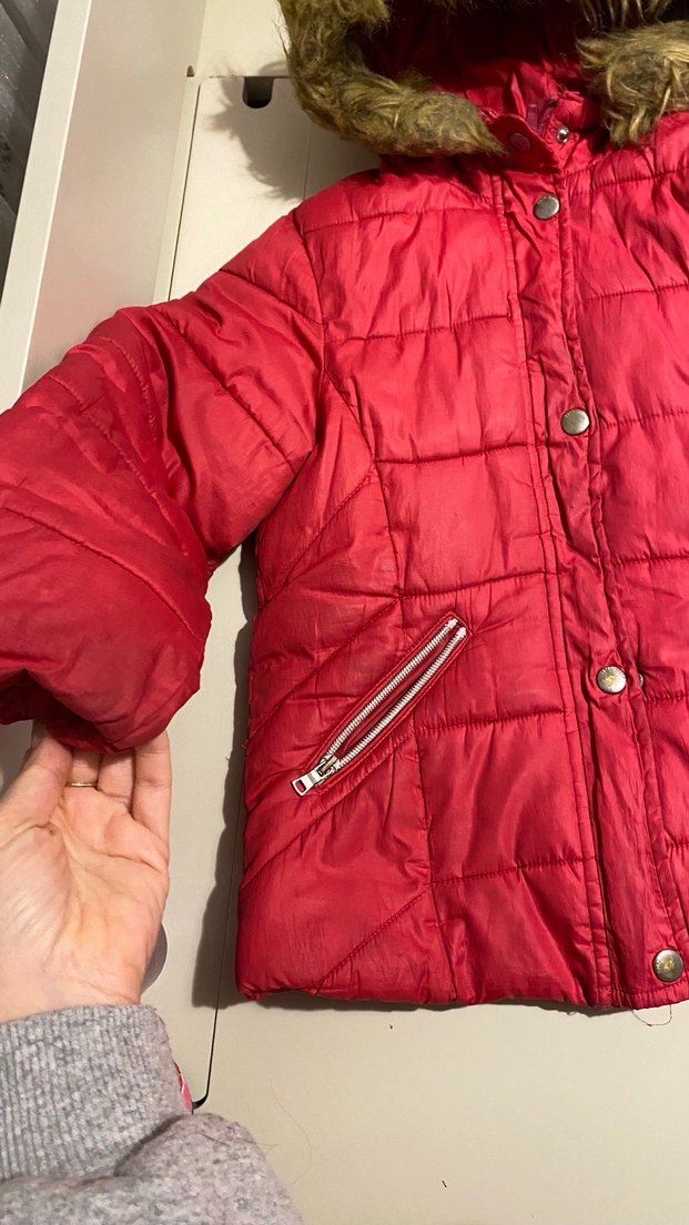 Kürklü Kapüşonlu şişme Mont - Görsel 2