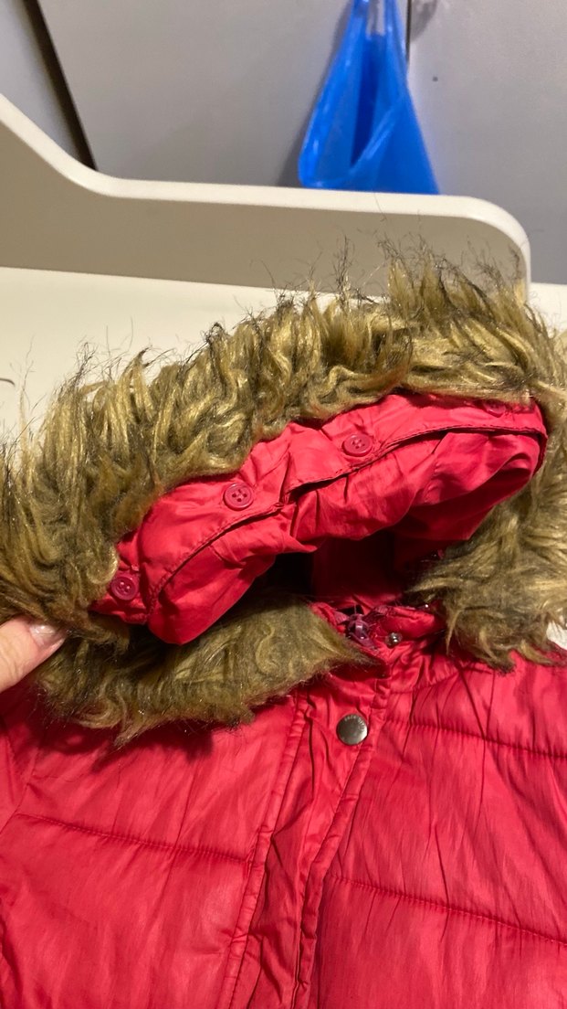 Kürklü Kapüşonlu şişme Mont - Görsel 5