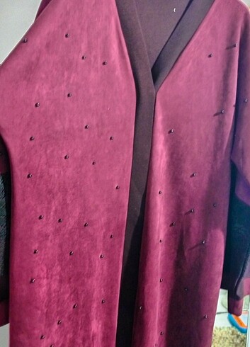 xxl Beden bordo Renk Uzun abiye