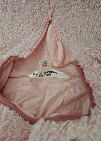 Pembe Peluş Detaylı Bebek Kız Tulumu - Görsel 4