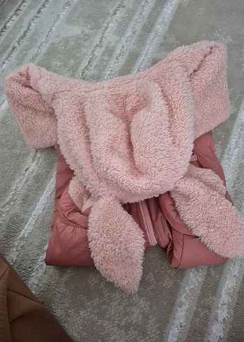 Pembe Peluş Detaylı Bebek Kız Tulumu - Görsel 10