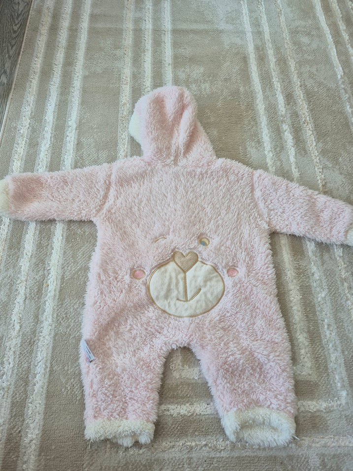 Bebek Tulum Pembe Kürklü Nakışlı - Görsel 2