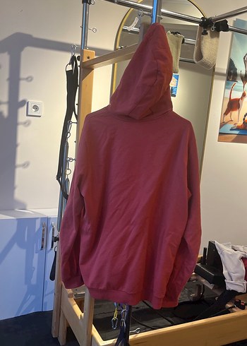 l Beden Kiremit Kapüşonlu Rahat Kesim Sweatshirt