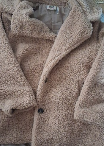 Koton koton Kids bej rengi peluş kız çocuk ceket