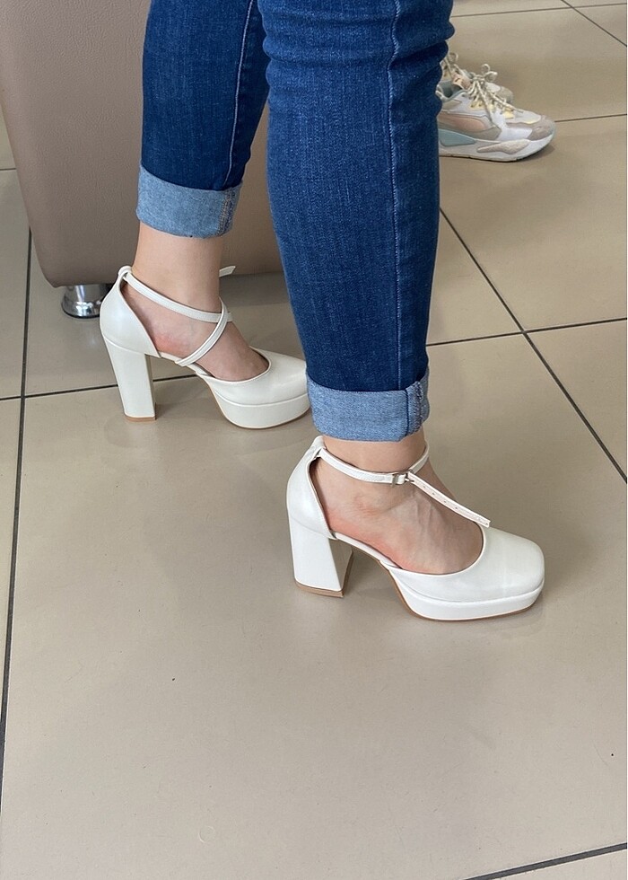 Sedef renkli düğün/nişan ayakkabısı - Görsel 4