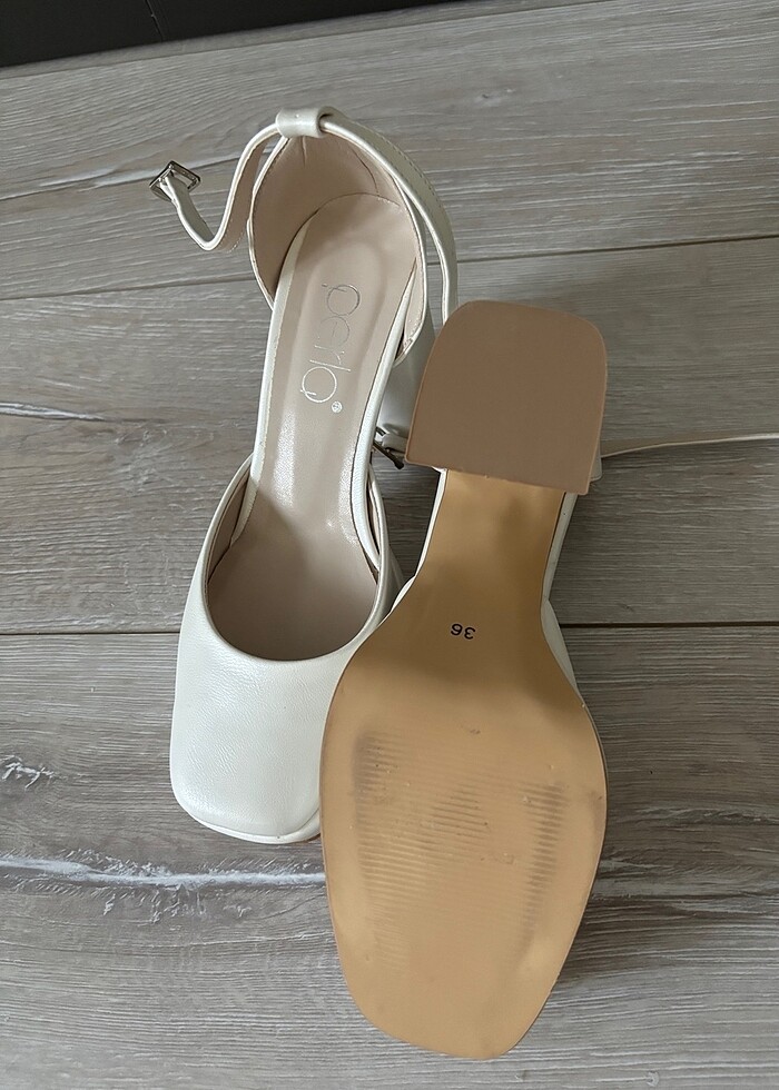 Sedef renkli düğün/nişan ayakkabısı - Görsel 3