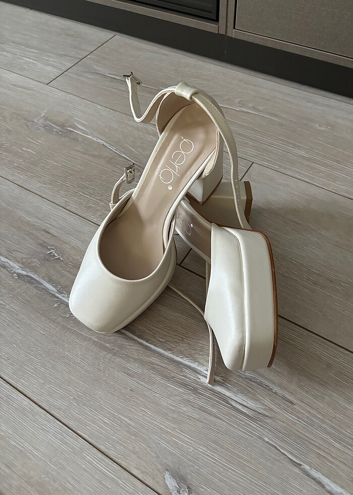 Sedef renkli düğün/nişan ayakkabısı - Görsel 2