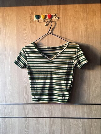 Yeşil çizgili Crop
