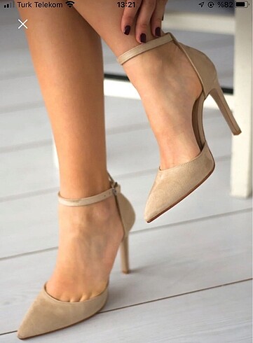 Ten süet stiletto sivri burun