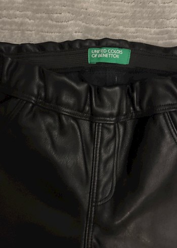 Kız Çocuk Siyah Deri Kemerli Tayt - Görsel 2