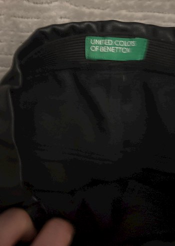 Kız Çocuk Siyah Deri Kemerli Tayt - Görsel 3