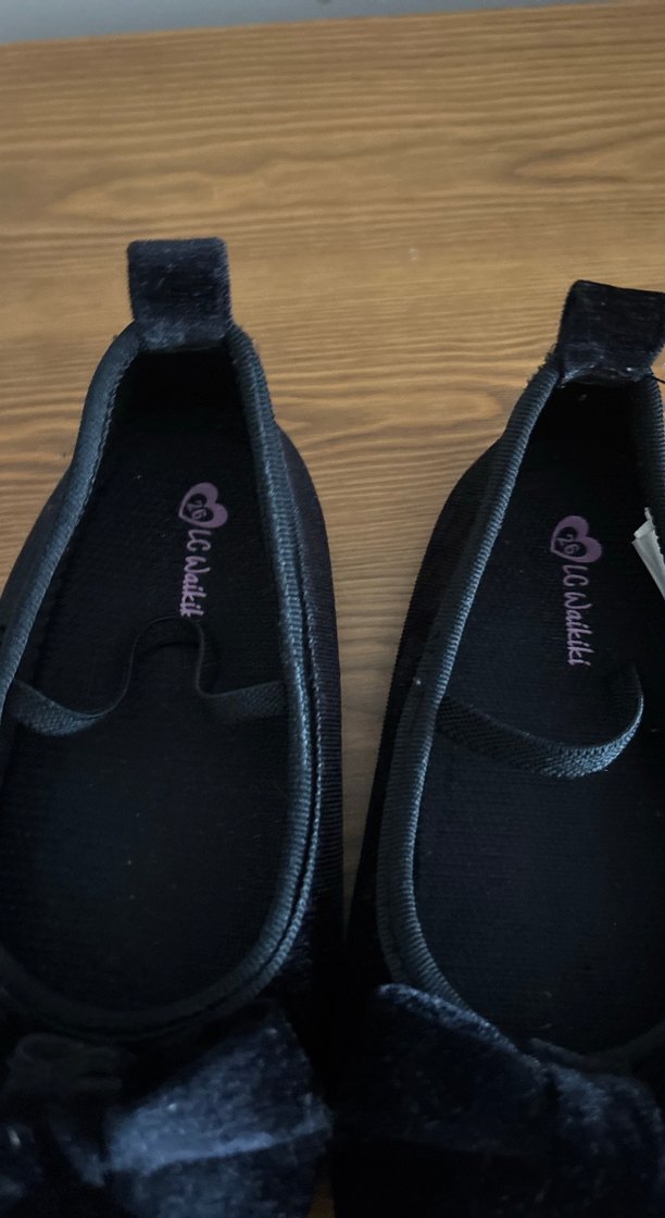 Kız Çocuk Siyah Goth Balerin Ayakkabı - Görsel 2