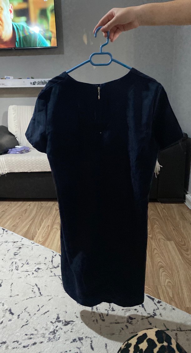 Lacivert Keten Hamile Tunik - Görsel 2